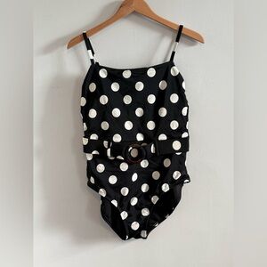 Apt. 9 Polka Dot Belted Swimwear, Excellent Condition, Size L